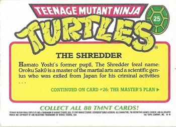 1989 Regina Teenage Mutant Ninja Turtles #25 The Shredder Back
