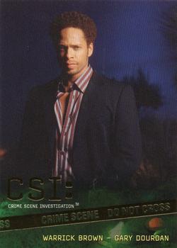 2006 Strictly Ink CSI Series 3 - Foil Bonus #F4 Warrick Brown - Gary Dourdan Front