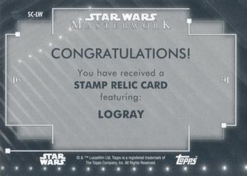 2020 Topps Star Wars Masterwork - Stamps #SC-LW Logray / Wicket W. Warrick Back