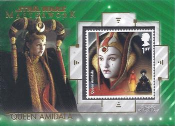 2020 Topps Star Wars Masterwork - Stamps Green #SC-QA Queen Amidala / Queen Amidala Front