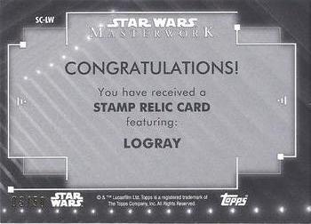 2020 Topps Star Wars Masterwork - Stamps Purple #SC-LW Logray / Wicket W. Warrick Back
