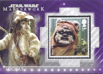 2020 Topps Star Wars Masterwork - Stamps Purple #SC-LW Logray / Wicket W. Warrick Front