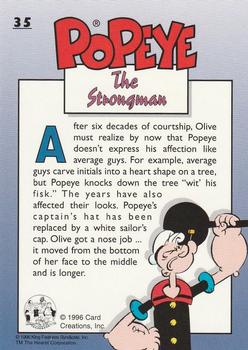 1996 Card Creations Popeye the Collection #35 After six decades of courtship… Back