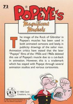 1996 Card Creations Popeye the Collection #73 The image of the Rock of Gilbraltar… Back