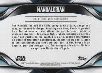 2021 Topps Star Wars: The Mandalorian Season 2 #1 The Meeting with Gor Koresh Back