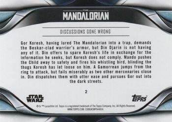 2021 Topps Star Wars: The Mandalorian Season 2 #2 Discussions Gone Wrong Back