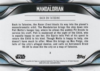 2021 Topps Star Wars: The Mandalorian Season 2 #3 Back on Tatooine Back