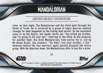 2021 Topps Star Wars: The Mandalorian Season 2 #31 Another Unlikely Intervention Back