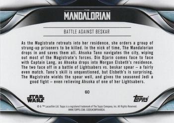 2021 Topps Star Wars: The Mandalorian Season 2 #60 Battle Against Beskar Back
