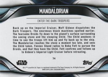 2021 Topps Star Wars: The Mandalorian Season 2 #74 Enter the Dark Troopers Back