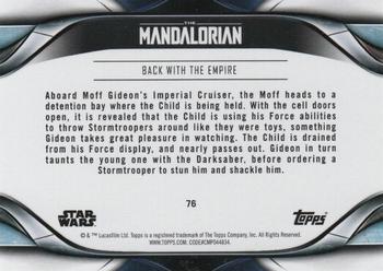 2021 Topps Star Wars The Mandalorian Season 2 #76 Back with the Empire Back