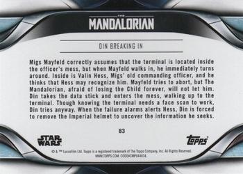 2021 Topps Star Wars: The Mandalorian Season 2 #83 Din Breaking in Back