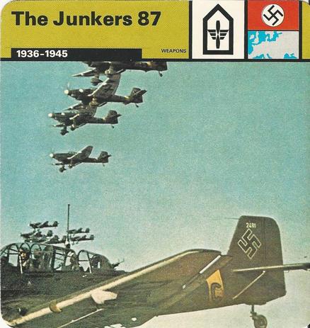 1977 Edito-Service World War II - Deck 01 #13-036-01-05 The Junkers 87 Front
