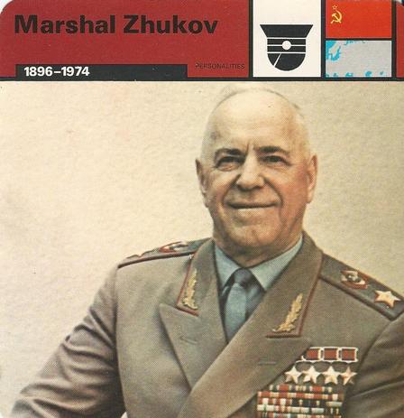 1977 Edito-Service World War II - Deck 01 #13-036-01-23 Marshal Zhukov Front