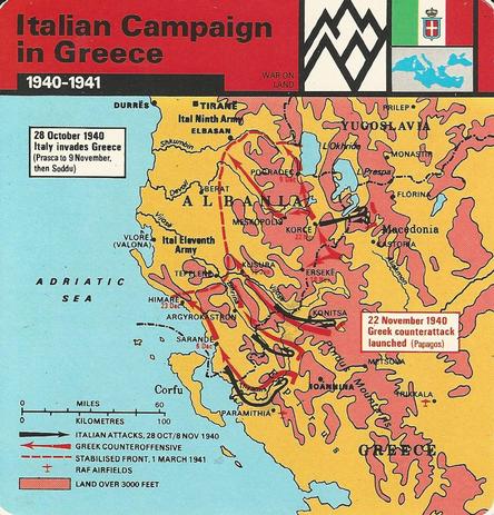 1977 Edito-Service World War II - Deck 05 #13-036-05-13 Italian Campaign in Greece Front