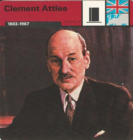 1977 Edito-Service World War II - Deck 06 #13-036-06-10 Clemente Attlee Front