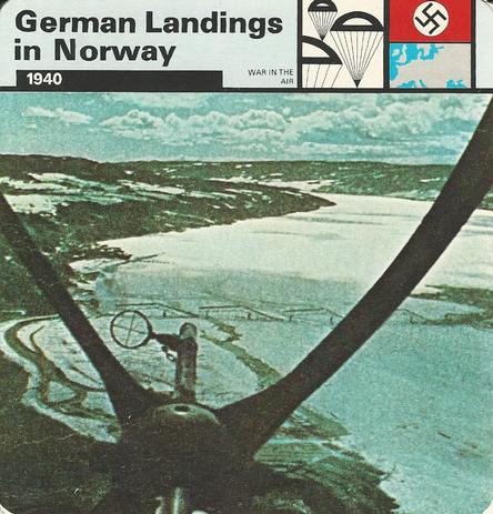 1977 Edito-Service World War II - Deck 06 #13-036-06-13 German Landings in Norway Front