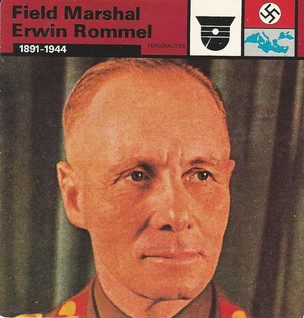 1977 Edito-Service World War II - Deck 07 #13-036-07-19 Field Marshal Erwin Rommel Front