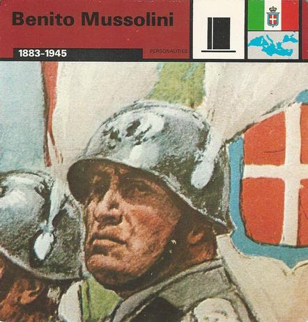 1977 Edito-Service World War II - Deck 10 #13-036-10-08 Benito Mussolini Front