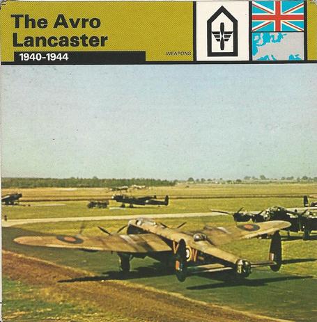 1977 Edito-Service World War II - Deck 10 #13-036-10-21 Avro Lancaster Front