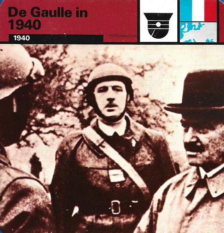 1977 Edito-Service World War II - Deck 88 #13-036-88-10 De Gaulle in 1940 Front