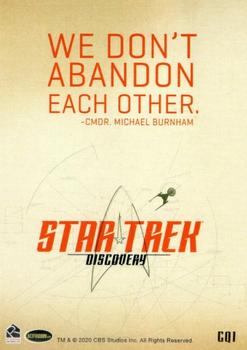 2020 Rittenhouse Star Trek: Discovery Season Two - Character Quotes #CQ1 Burnham Back
