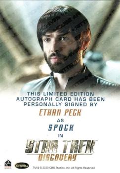 2020 Rittenhouse Star Trek Discovery Season Two - Autographs (Full Bleed Design) #NNO Ethan Peck Back