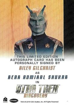 2020 Rittenhouse Star Trek Discovery Season Two - Autographs (Full Bleed Design) #NNO Riley Gilchrist Back