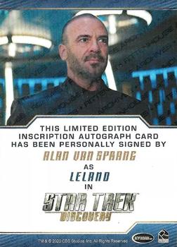2020 Rittenhouse Star Trek Discovery Season Two - Autographed Inscriptions (Blue Border Design) #NNO Alan Van Sprang Back