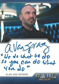 2020 Rittenhouse Star Trek: Discovery Season Two - Autographed Inscriptions (Blue Border Design) #NNO Alan Van Sprang Front