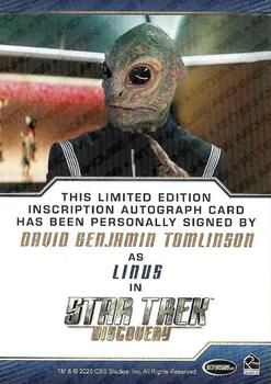 2020 Rittenhouse Star Trek Discovery Season Two - Autographed Inscriptions (Blue Border Design) #NNO Bahia Watson Back