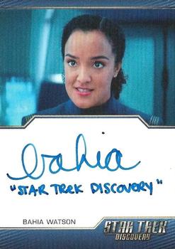 2020 Rittenhouse Star Trek: Discovery Season Two - Autographed Inscriptions (Blue Border Design) #NNO Bahia Watson Front