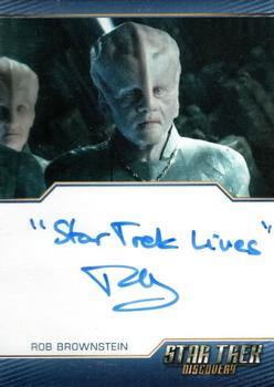 2020 Rittenhouse Star Trek Discovery Season Two - Autographed Inscriptions (Blue Border Design) #NNO Rob Brownstein Front