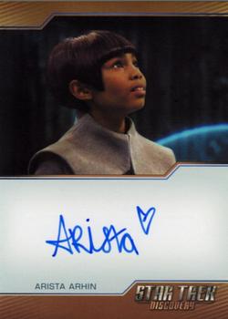 2020 Rittenhouse Star Trek Discovery Season Two - Autographs (Brown Border Design) #NNO Arista Arhin Front