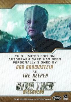 2020 Rittenhouse Star Trek Discovery Season Two - Autographed Inscriptions #NNO Rob Brownstein Back