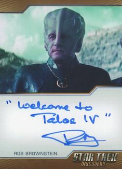 2020 Rittenhouse Star Trek Discovery Season Two - Autographed Inscriptions #NNO Rob Brownstein Front