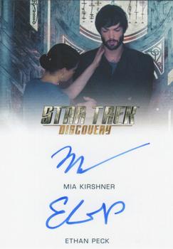 2020 Rittenhouse Star Trek: Discovery Season Two - Dual Autographs #NNO Mia Kirshner / Ethan Peck Front