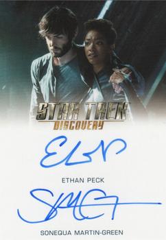 2020 Rittenhouse Star Trek Discovery Season Two - Dual Autographs #NNO Sonequa Martin-Green / Ethan Peck Front