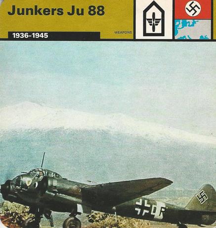 1977 Edito-Service World War II - Deck 14 #13-036-14-04 Junkers Ju 88 Front