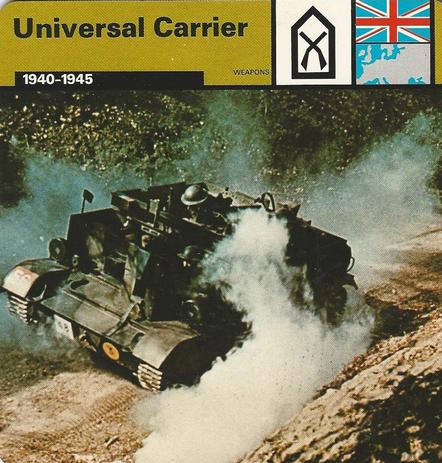 1977 Edito-Service World War II - Deck 15 #13-036-15-18 Universal Carrier Front