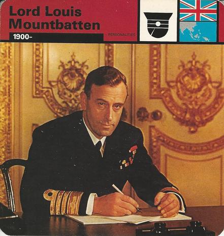 1977 Edito-Service World War II - Deck 16 #13-036-16-01 Lord Louis Mountbatten Front