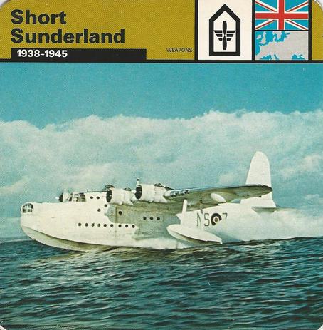 1977 Edito-Service World War II - Deck 16 #13-036-16-21 Short Sunderland Front
