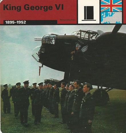 1977 Edito-Service World War II - Deck 16 #13-036-16-22 King George VI Front