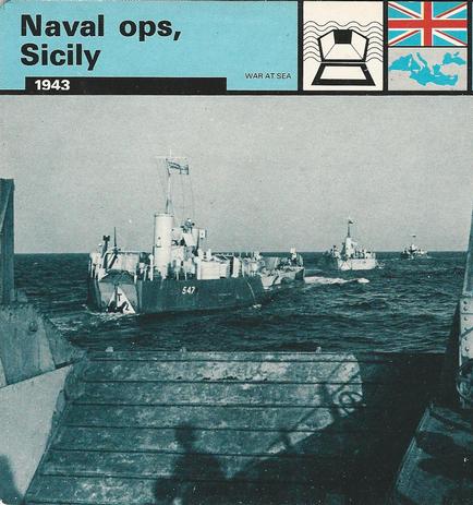 1977 Edito-Service World War II - Deck 17 #13-036-17-17 Naval Ops, Sicily Front