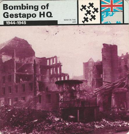 1977 Edito-Service World War II - Deck 17 #13-036-17-20 Bombing of Gestapo HQ Front