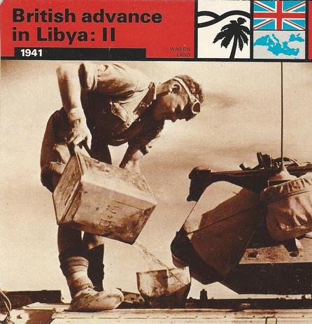 1977 Edito-Service World War II - Deck 18 #13-036-18-18 British advance in Libya: II Front
