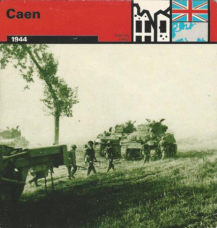 1977 Edito-Service World War II - Deck 18 #13-036-18-20 Caen Front
