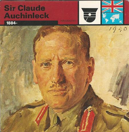 1977 Edito-Service World War II - Deck 18 #13-036-18-21 Sir Claude Auchinleck Front