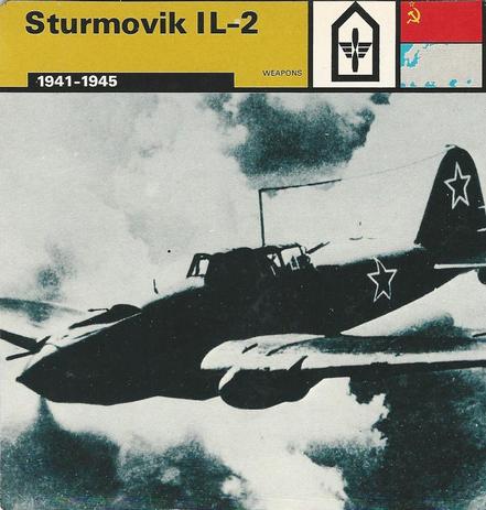 1977 Edito-Service World War II - Deck 19 #13-036-19-24 Sturmovik IL-2 Front