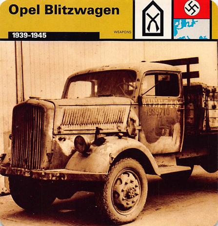 1977 Edito-Service World War II - Deck 22 #13-036-22-06 Opel Blitzwagen Front